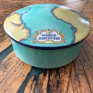 Tiffany & Co Tauck World Discovery Map Porcelain Trinket Box
